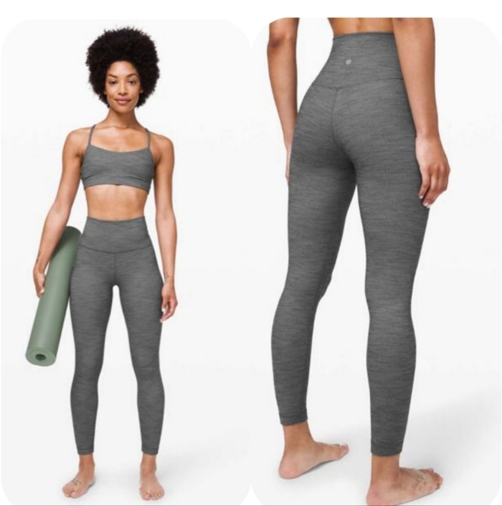 Lululemon Align Pant 25" | Heathered Herringbone Heathered Black White | 8